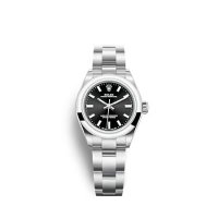 Réplique montre Rolex Oyster Perpetual 28 cadran noir brillant m276200-0002