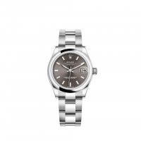 Réplique montre Rolex Datejust 31 Oystersteel cadran gris fonce