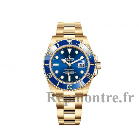 Réplique montre Rolex Submariner Date Or jaune 18 ct Lunette Cerachrom bleue m126618lb-0002 - Cliquez sur l'image pour la fermer