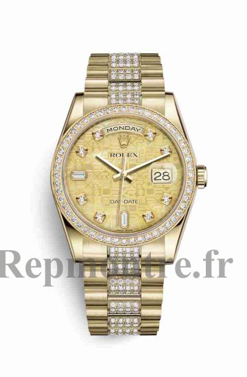 Réplique montre Rolex Day-Date 36 jaune 18 ct 118348 couleur m118348-0090 - Cliquez sur l'image pour la fermer
