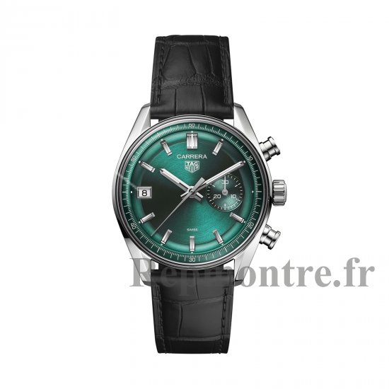 TAG Heuer Carrera Chronographe 39mm Montre Copie Homme Vert CBS2211.FC6545 - Cliquez sur l'image pour la fermer