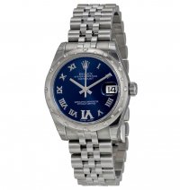 Réplique Rolex Datejust Bleu Cadran Inoxydable Acier Diamant Automatique 178344BLRDJ