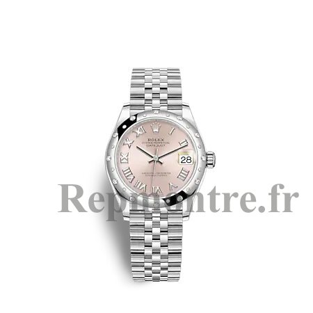 Réplique montre Rolex Datejust 31 Bracelet Jubile a cadran rose Rolesor blanc m278344rbr-0022 - Cliquez sur l'image pour la fermer