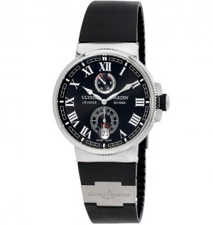 Ulysse Nardin Marine Chronometer Noir Dial Noir Rubber Réplique Montre 1183-126-3/42