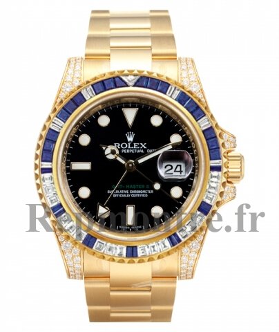 Réplique Rolex GMT Master II Or Jaune Cadran Noir 116758 SA - Cliquez sur l'image pour la fermer