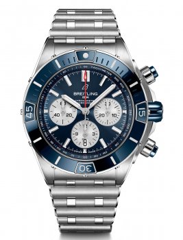 Replique Breitling Super Chronomat automatique Cadran bleu Steel Men's AB0136161C1A1