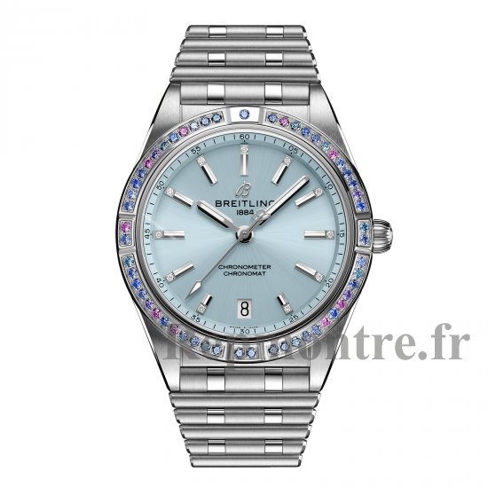 Breitling Chronomat Automatique 36 Mer du Sud Ice Blue Bracelet en acier inoxydable Dames Replique montre G10380611C1G1 - Cliquez sur l'image pour la fermer