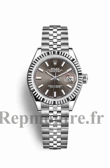 Réplique montre Rolex Datejust 28 Blanc Role en blanc 279174 Gris fonce Cadran m279174-0011 - Cliquez sur l'image pour la fermer