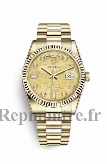Réplique montre Rolex Day-Date 36 jaune 18 ct 118238 Nacre m118238-0105 - Cliquez sur l'image pour la fermer