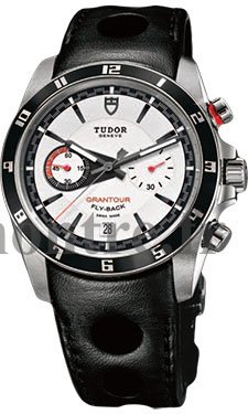 Réplique Tudor Grantour Chrono Fly-Back Cadran Blanc Cuir noir Homme Montre - Cliquez sur l'image pour la fermer