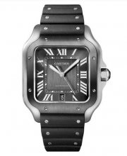 Réplique Cartier Santos De Cartier Automatique 39,8 mm Acier WSSA0037