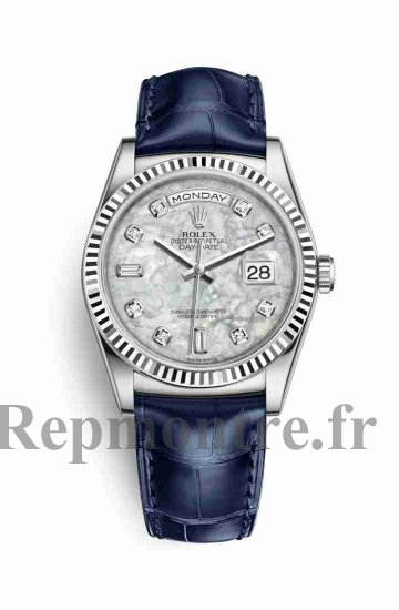 Réplique de montre Rolex Day-Date 36 118139 blancs serti de nacre Cadran m118139-0090 - Cliquez sur l'image pour la fermer