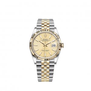 Replique Rolex Datejust 36 Rolesor combination of Oystersteel and 18 ct yellow gold M126233-0039