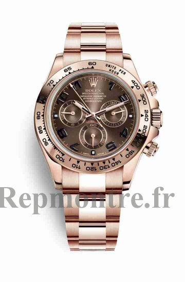 Réplique montre Rolex Cosmograph Daytona 18 ct Everose 116505 chocolat cadran m116505-0004 - Cliquez sur l'image pour la fermer