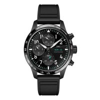 IWC Pilot Performance Chronographe 41 mm Mercedes AMG Petronas Formula One Team Copie montre pour homme Caoutchouc noir IW388306