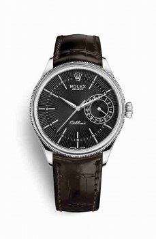 Réplique montre Rolex Cellini Date blanc guilloche Cadran m50519-0014