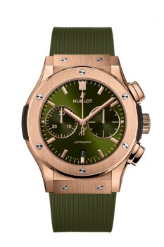 Replique Hublot Classic Fusion Chronograph King Gold Green 45mm 521.OX.8980.RX