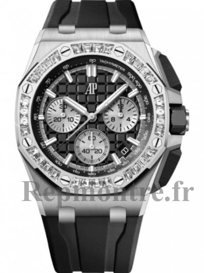 Replique Audemars Piguet Royal Oak Offshore Chronographe Automatique Blanc Ou Diamants Lunette Cadran Noir 43mm 26424BC.ZZ.D002CA.01 - Cliquez sur l'image pour la fermer