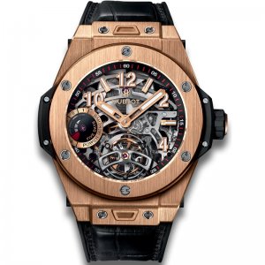 Réplique Hublot Big Bang Tourbillon Reserve de marche 5 days King Gold 405. OX.0138.LR