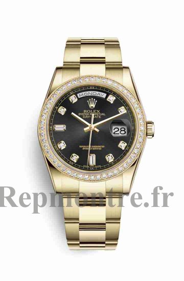 Réplique montre Rolex Day-Date 36 jaune 18 ct 118348 noirs serti Cadran m118348-0096 - Cliquez sur l'image pour la fermer