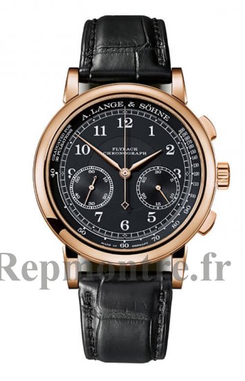 Réplique montre A. Lange & Sohne 1815 Rose/Noir/Pulsometre 414.031 - Cliquez sur l'image pour la fermer