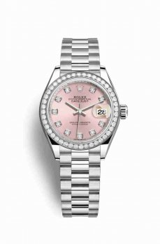 Réplique montre Rolex Datejust 28 279136RBR Rose en semble Cadran m279136rbr-0005