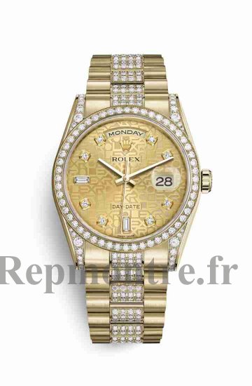 Réplique montre Rolex Day-Date 36 jaune 18 ct en semble de cosses 118388 m118388-0033 - Cliquez sur l'image pour la fermer