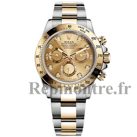 Réplique Rolex Daytona Champagne Chronographe Acier Et Or Jaune Montre Homme - Cliquez sur l'image pour la fermer