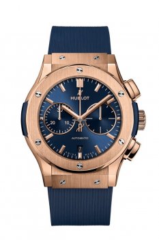 Replique Hublot Classic Fusion Chronograph King Gold Blue 521.OX.7180.RX