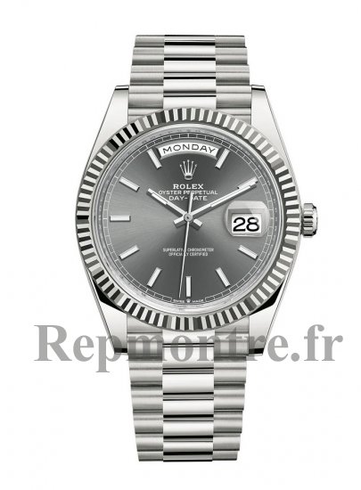 Replique Rolex Day-Date 40 montre 18 ct white gold M228239-0060 - Cliquez sur l'image pour la fermer