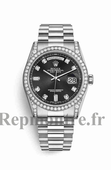 Réplique montre Rolex Day-Date 36 en semble de cosses 118389 noir en semble Cadran m118389-0013 - Cliquez sur l'image pour la fermer