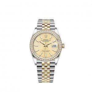Replique Rolex Datejust 36 Yellow Rolesor combination of Oystersteel gold M126283RBR-0025 montre