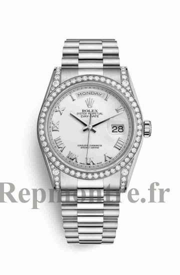 Réplique montre Rolex Day-Date 36 cosses en blanc de 118389 blanc Cadran - Cliquez sur l'image pour la fermer