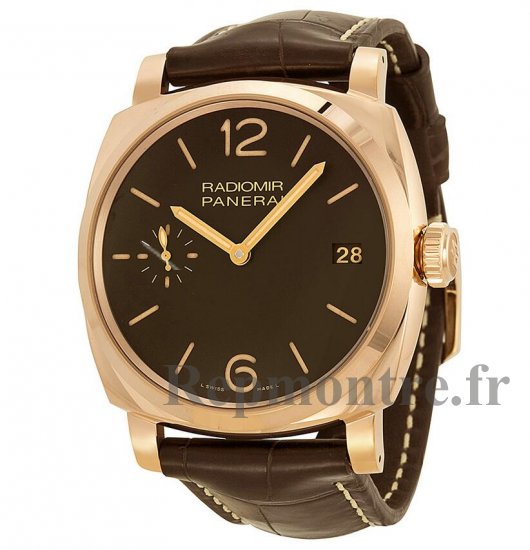 Réplique Panerai Radiomir Marron Cadran 18kt Rose Or PAM00515 - Cliquez sur l'image pour la fermer