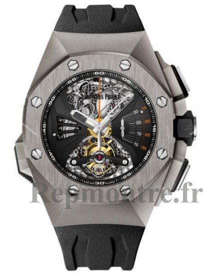 Réplique Audemars Piguet Royal Oak Offshore Tourbillon Chronographe 26576TI.OO.D002CA.01 - Cliquez sur l'image pour la fermer