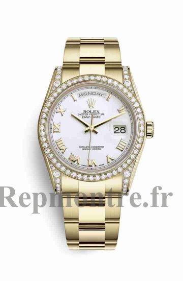 Réplique montre Rolex Day-Date 36 cosses en jaune de 118388 blanc Cadran - Cliquez sur l'image pour la fermer