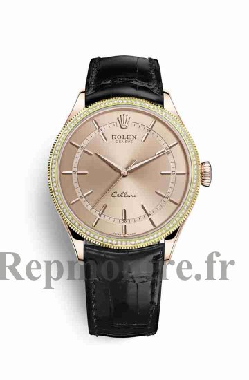 Imitation-Copie-Contrefait de Rolex Cellini Time 18 ct Everose 50605RBR - Cliquez sur l'image pour la fermer