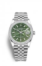 Replique Rolex Datejust 36 OysterAcier and Blanc Or M126284RBR-0039