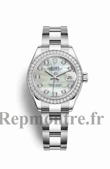 Réplique montre Rolex Datejust 28 blanc Roles 279384RBR Blanc nacre sertie de Cadran m279384rbr-0012 - Cliquez sur l'image pour la fermer