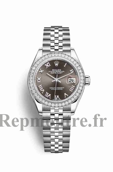 Réplique montre Rolex Datejust 28 Blanc Role blanc 279384RBR Gris fonce Cadran m279384rbr-0015 - Cliquez sur l'image pour la fermer