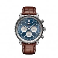 Copie de Breitling Navitimer B01 Chronographe 46 Acier inoxydable Bleue Dial AB0137211C1P1