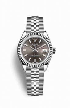 Réplique montre Rolex Datejust 28 Blanc Role en blanc 279174 Gris fonce Cadran m279174-0011