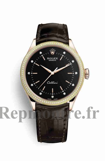 Imitation-Copie-Contrefait de Rolex Cellini Time 18 ct Everose 50605RBR m50 - Cliquez sur l'image pour la fermer