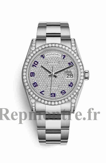 Réplique montre Rolex Day-Date 36 Cosses en blanc de 118389 Cadran de m118389-0123 - Cliquez sur l'image pour la fermer