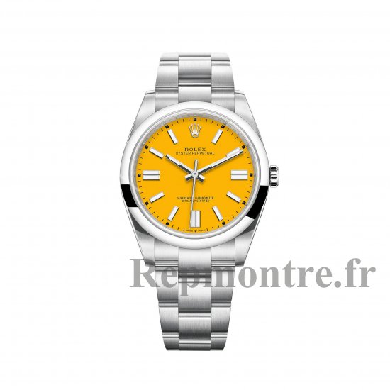 Copie Rolex Oyster Perpetual 41 Bracelet Oyster a cadran jaune m124300-0004 - Cliquez sur l'image pour la fermer