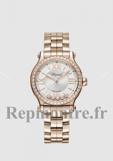 Replique Chopard Happy Sport 33 Diamond Bezel White Dial Rose Gold On Bracelet 275378-5004 - Cliquez sur l'image pour la fermer