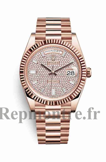 Réplique de montre Rolex Day-Date 40 Everose 18 ct 228235 Cadran de m228235-0036 - Cliquez sur l'image pour la fermer