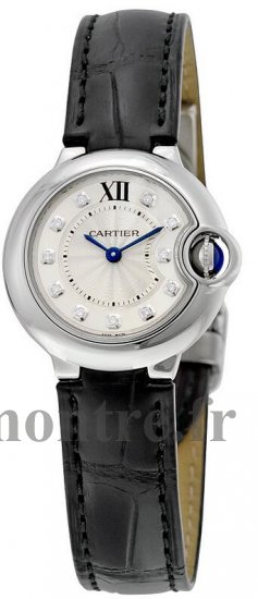 Réplique Cartier Ballon Bleu Argent Diamant Cadran Noir Alligator Cuir W4BB0008 - Cliquez sur l'image pour la fermer