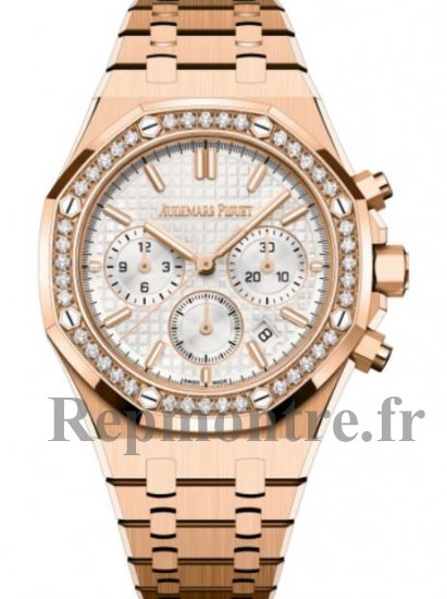 Replique Montre Audemars Piguet Royal Oak Chronographe Automatique 38mm Or Rose Cadran Argent 26715OR.ZZ.1356OR.01 - Cliquez sur l'image pour la fermer