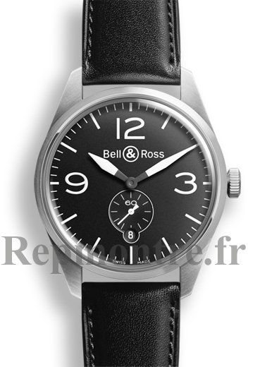 Réplique Bell & Ross Vintage BR 123 Original Noir Hommes Montre - Cliquez sur l'image pour la fermer